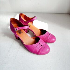 Miz Mooz Barbie Pink Kitten Heel Mary Janes 7
